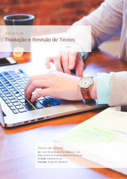 Modelos de Proposta - Modelo de Proposta<br>de Tradução e Revisão