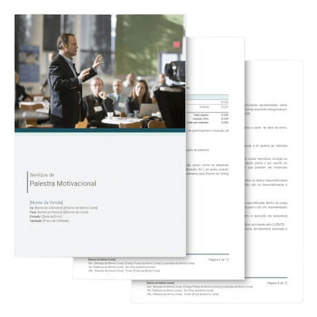 Modelo de Proposta<br>de Palestra Motivacional