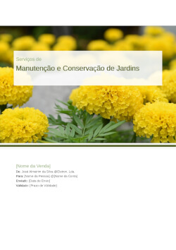 Modelos de Proposta - Modelo de Proposta<br>de Manutenção de Jardinagem