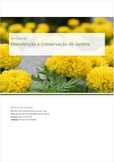 Modelos de Proposta - Manutenção de Jardins