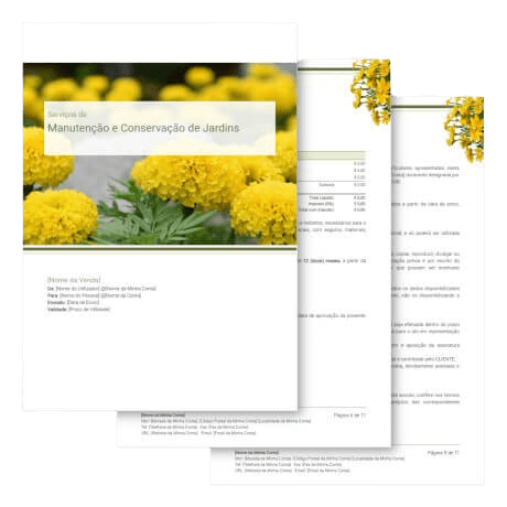Modelo de Proposta<br>de Manutenção de Jardinagem